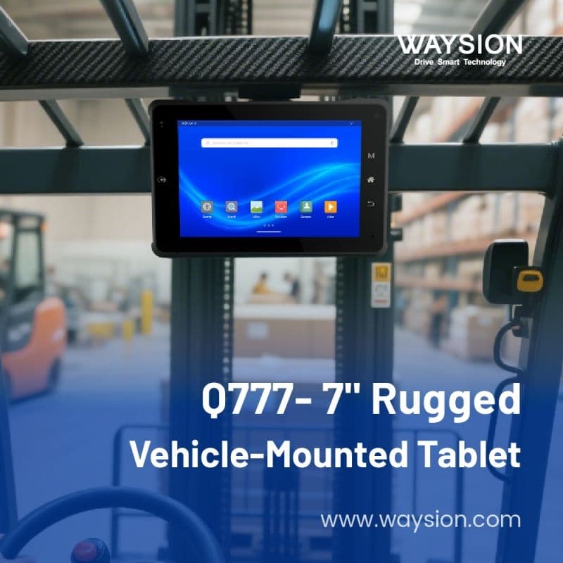 q777 rugged vehicle tablet for Forklift Safety