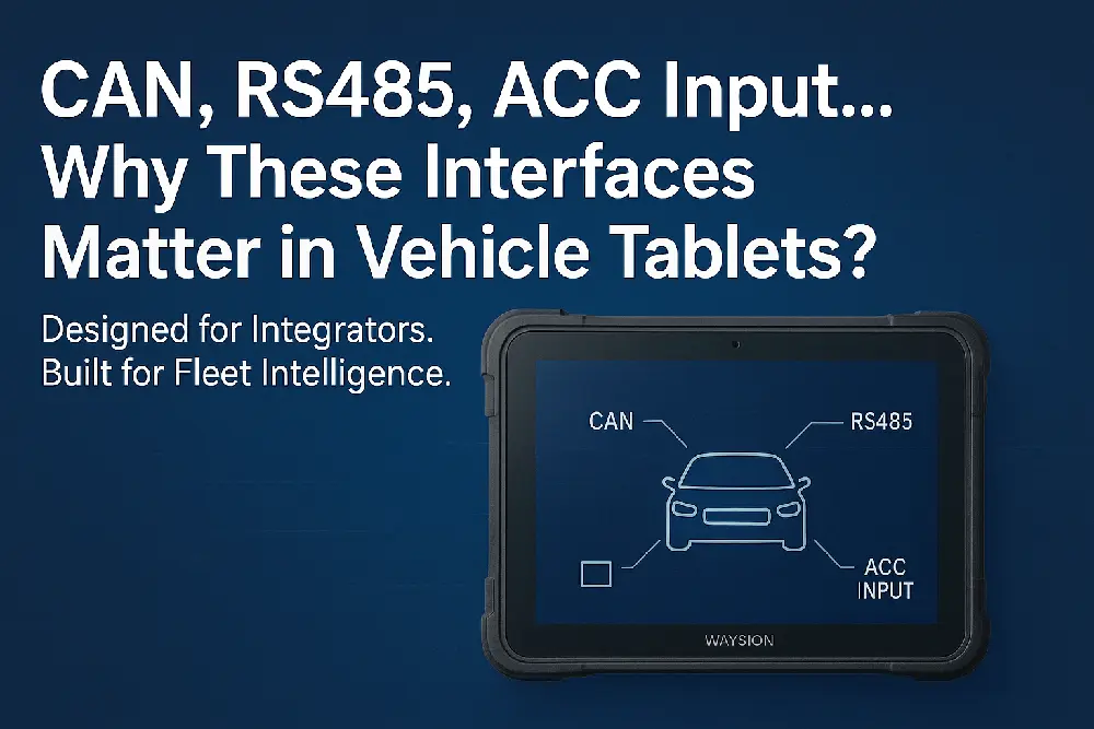 CAN, RS485, ACC Input… Why These Interfaces Matter in Vehicle Tablets?